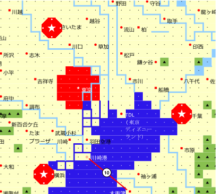東京周辺のマップ